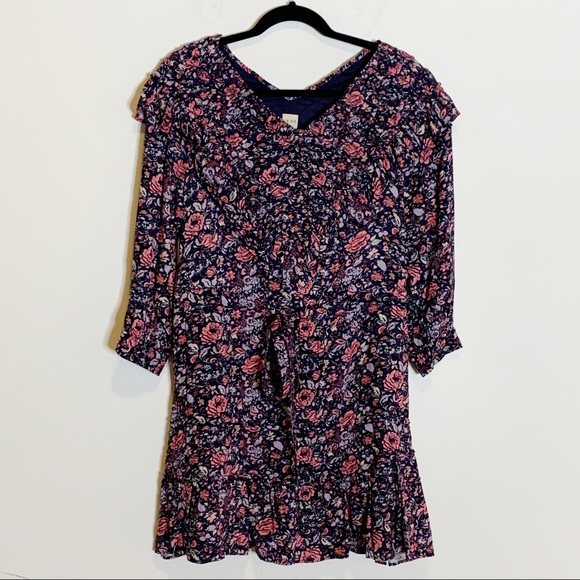 La Vie Rebecca Taylor Floral Ruffle Dress 13W2 - Picture 3 of 8